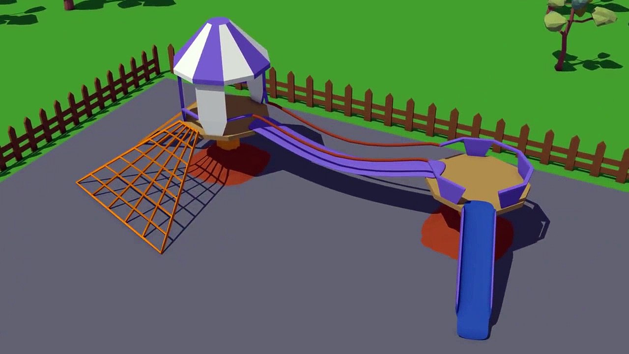 شاحنة حفارة قصة | ملعب للأطفال | معدات البناء بناء الملعب