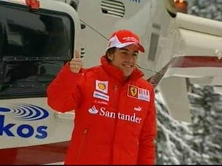 Alonso ya luce el rojo de Ferrari