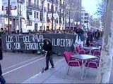 Manifestación en apoyo a los 11 detenidos de El Raval de Barcelona