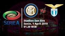 Jadwal Pertandingan Pekan ke-29 Serie A, Inter Milan Berhadapan dengan Lazio, Senin (1/4)