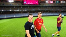 EXERCISE BALL GOLF with MAGNUS EFFECT from STADIUM ROOF!