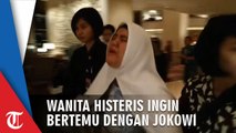 Seorang Wanita Menangis Histeris Luapkan Keinginan Bertemu Jokowi Hingga Dibawa Paspampres