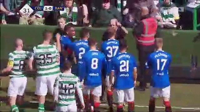 Alfredo Morelos (Rangers) straight red card against Celtic