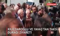 Kemal Kılıçdaroğlu ile Mansur Yavaş'tan taksi durağına ziyaret