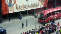 Sevilla-Valencia: Llegada del Sevilla al Ramón Sánchez Pizjuán