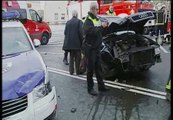 Un choque en cadena deja seis heridos en Bilbao