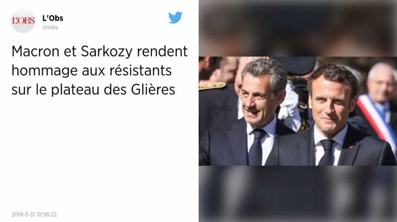 Macron et Sarkozy rendent hommage, ensemble, aux résistants du plateau des Glières