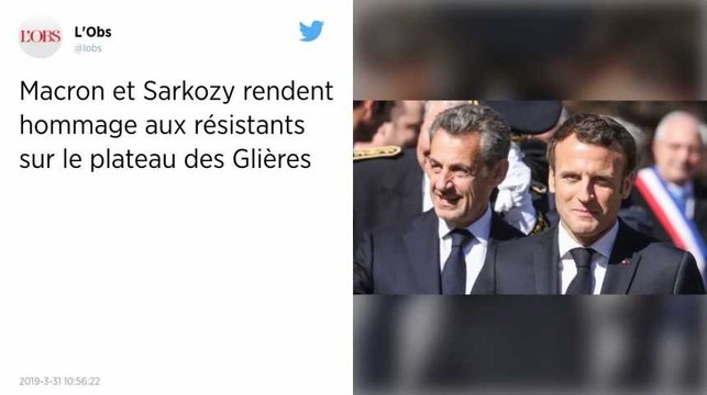 Macron et Sarkozy rendent hommage, ensemble, aux résistants du plateau des Glières