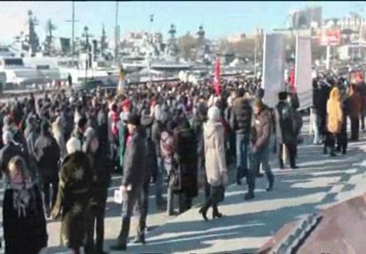 Comienza las manifestaciones contra los resultados electorales en Rusia