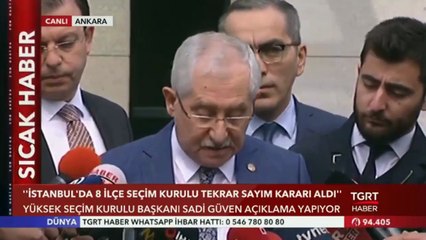 YSK Başkanı Sadi Güven’den Yeni Açıklama