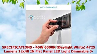 4Pack 1x4 FT LED Panel Light Luxrite 45W 6500K Daylight White 4725 Lumens 010V Dimmable