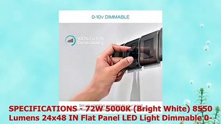 4Pack 2x4 FT LED Panel Light Luxrite 72W 5000K Bright White 8550 Lumens 010V Dimmable