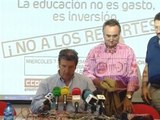 Sindicatos de profesores contra los recortes de Aguirre