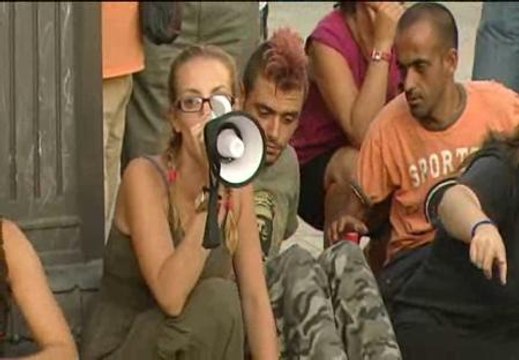 Los indignados establecen su punto de información en Sol