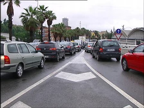 Retenciones de tráfico en Barcelona