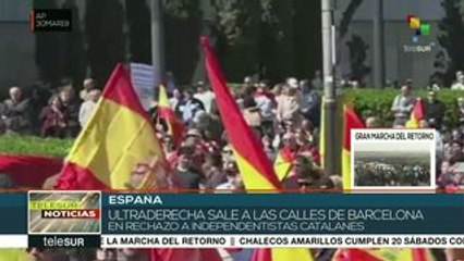 España: Vox se moviliza en rechazo al independentismo catalán