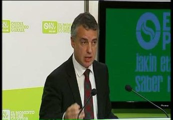 Urkullu pide a Bildu que pida el cese de ETA
