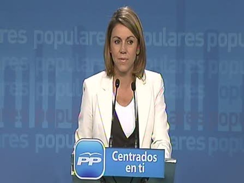 Cospedal pide "responsabilidad" al PSE y que no apoye a Bildu