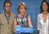 Aguirre pide al PSOE que reflexione sobre los resultados