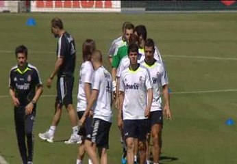 El Real Madrid entrena de cara al último partido de liga