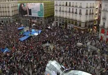 Continúa las protestas en la Puerta del Sol