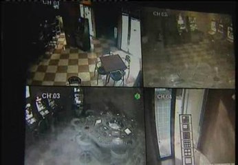 Las cámaras de seguridad de varios locales captan el momento del terremoto