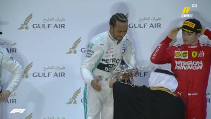 تتويج لويس هاميلتون بجائزة البحرين الكبرى للفورمولا 1