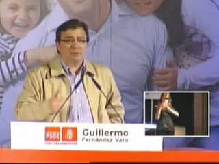 Vara acompañado por Griñán y Ojeda en Azuaga