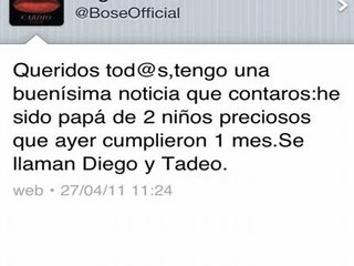 Miguel Bosé padre de gemelos