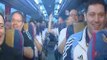 Cientos de aficionados del Real Madrid salen en autobús hacia Valencia