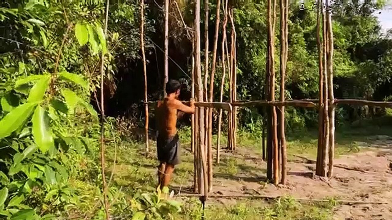 Bushman Build The Most Beautiful Unique Style House Inside Deep Jungle