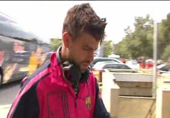 La afición culé arropa a sus jugadores