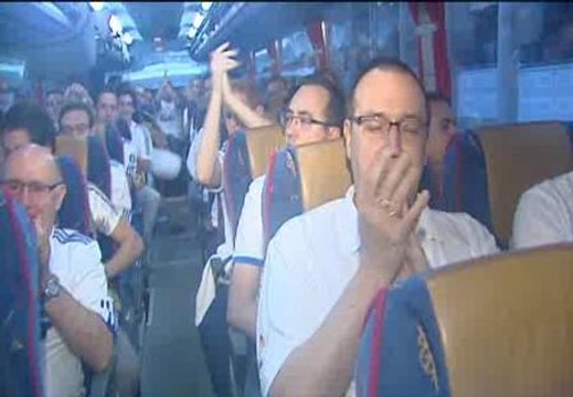La afición madridista madruga para ver la final de la Copa del Rey