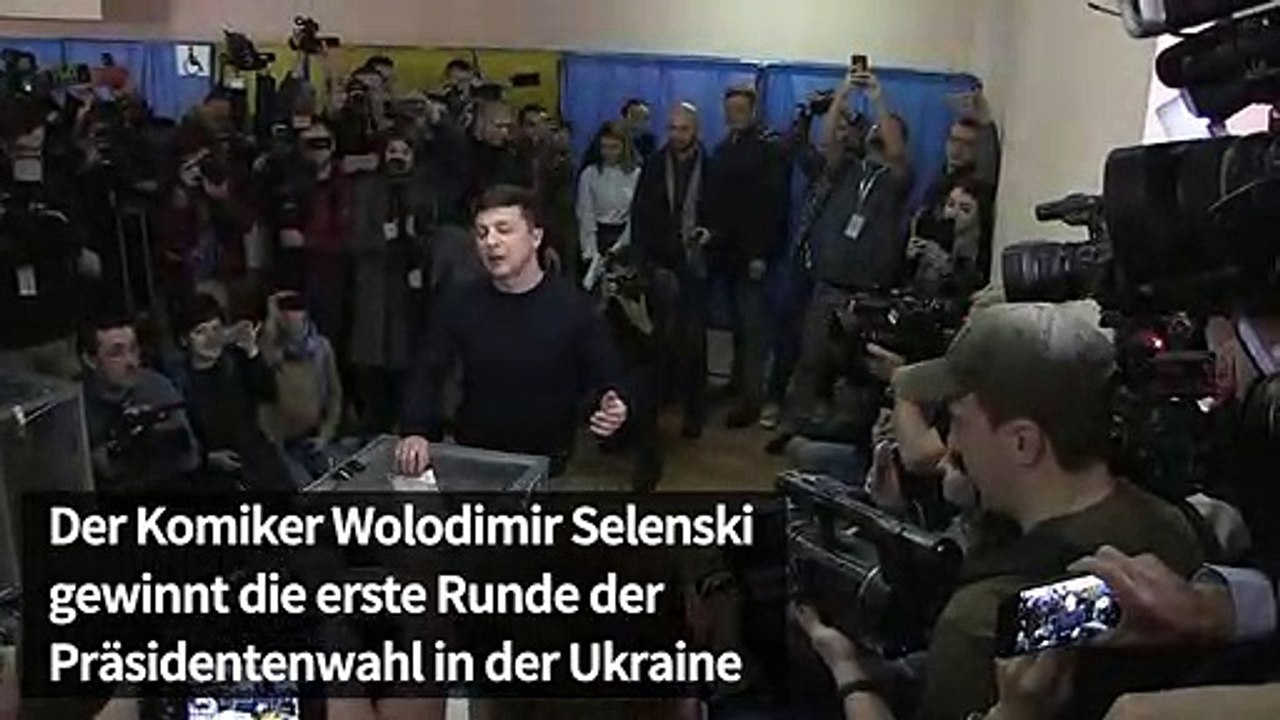 Ukraine-Wahl: Komiker Selenski klar vorn