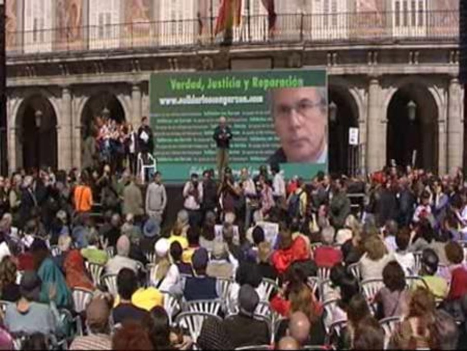 Acto en Madrid a favor del juez Baltasar Garzón