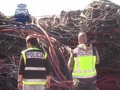Recuperadas ciento treinta toneladas de cobre