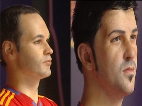Iniesta y Villa, inmortalizados en cera