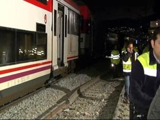 Descarrila un tren en Sitges (Barcelona)