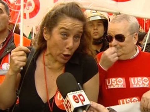 Miles de trabajadores de Aena se manifiestan en Madrid