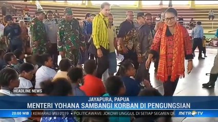 Menteri Yohana Sambangi Korban Banjir Bandang Sentani