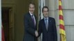Zapatero recibe a Mas en la Moncloa