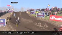 Arminas Jasikonis passes Clement Desalle - MXGP of the Netherlands 2019