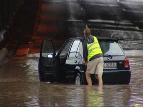 Las fuertes lluvias crean dificultades en Gran Canaria