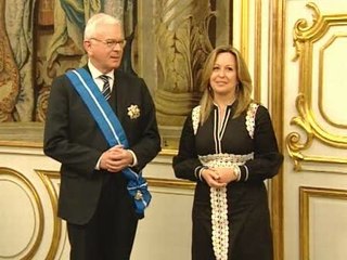 Jiménez condecora a Hans-Gert Pöttering