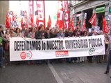 Alumnos y profesores universitarios protestan en Madrid