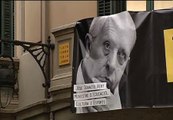 Pancarta en Via Laietana 'agradeciendo' sus palabras a Wert