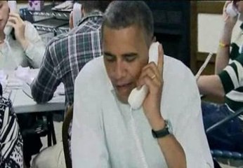 Obama hace campaña descolgando el teléfono