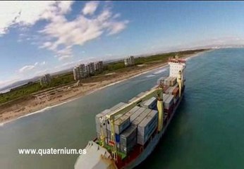 Los barcos encallados en el Saler, desde el aire