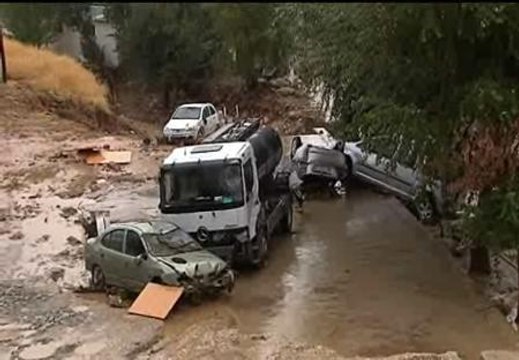 Las fuertes lluvias causan graves destrozos en la provincia de Málaga