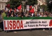 Concentración en Lisboa para protestar por las políticas de austeridad